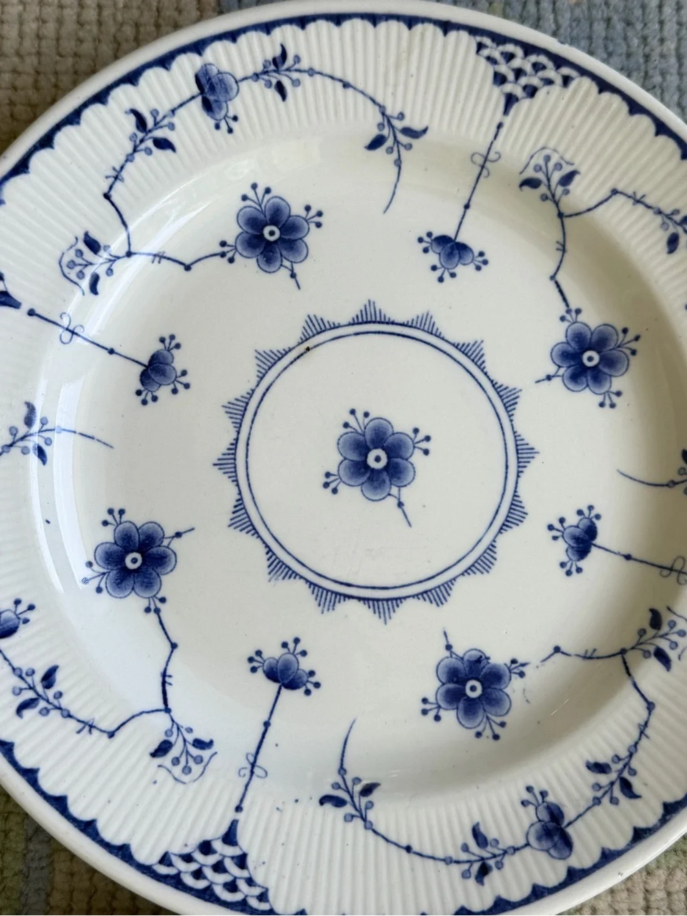 3 Lovely Vintage Denmark Blue by Furnivals, England Plates, 10 Inches